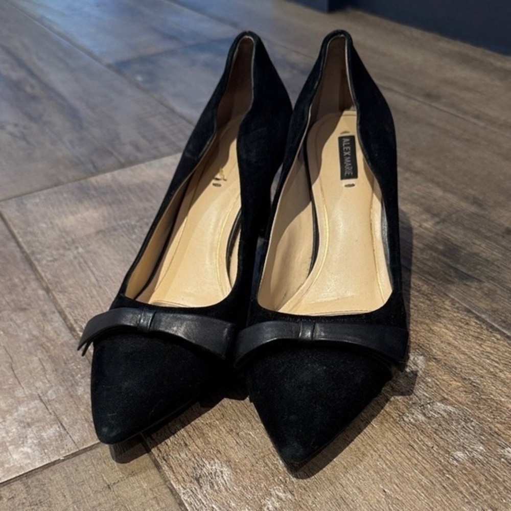 Alex Marie Black Pointed Toe Heels